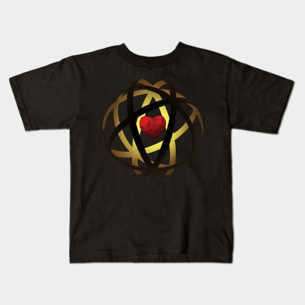 Hardcore Heart Core Kids T-Shirt by pscof42